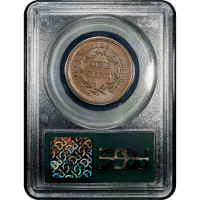 1853 Braided Hair Large Cent (1c) OGH SLAB Image