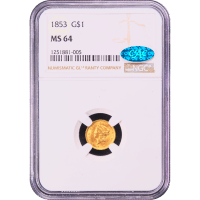 1853 Gold Dollar ($1) SLAB Image
