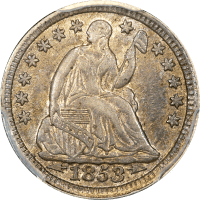 1853 Seated Liberty Half Dime (H10C) Arrows Obverse Image