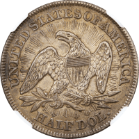 1853 Seated Liberty Half Dollar (50c) Arrows and Rays Reverse Image