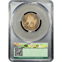 1853 Seated Liberty Quarter (25c) Arrows and Rays Reverse Slab Image