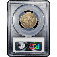 1853 Seated Liberty Quarter (25c) Arrows and Rays Reverse Slab Image