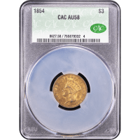 1854 Gold Three Dollar ($3) Obverse Slab Image
