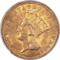 1854 Gold Three Dollar ($3) Obverse Image