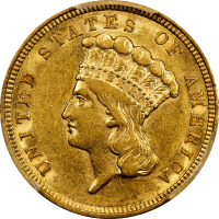 1854 Gold Three Dollar ($3) Obverse Image