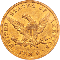 1854-O Liberty Gold Eagle ($10) OGH Reverse Image