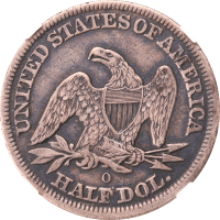 1854-O Seated Liberty Half Dollar (50c) Arrows REVERSE Image