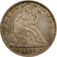 1854-O Seated Liberty Half Dollar (50c) Arrows OBVERSE Image