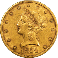 1854-S Liberty Gold Eagle ($10) OBVERSE Image