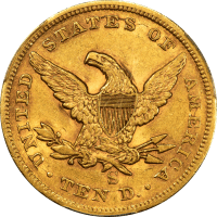 1854-S Liberty Gold Eagle ($10) REVERSE Image