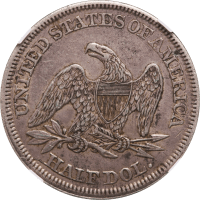 1854 Seated Liberty Half Dollar (50c) Arrows REVERSE Image