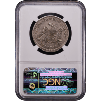 1854 Seated Liberty Half Dollar (50c) Arrows Reverse Slab Image