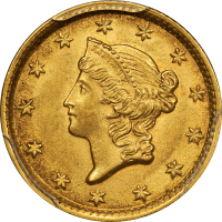 1854 Type 1 Gold Dollar ($1) OBVERSE Image