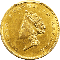 1854 Type 2 Gold Dollar ($1) OBVERSE Image