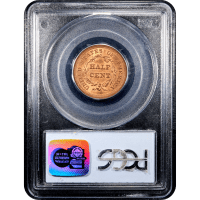 1855 Braided Hair Half Cent (1/2c) SLAB Image