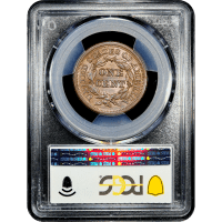 1855 Braided Hair Large Cent (1c) Upright 55 SLAB Image