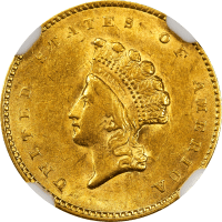 1855 Gold Dollar ($1) OBVERSE Image