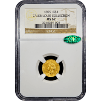 1855 Gold Dollar ($1) Obverse Slab Image