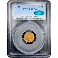 1855 Gold Dollar ($1) SLAB Image