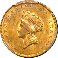 1855 Gold Dollar ($1) Obverse Image