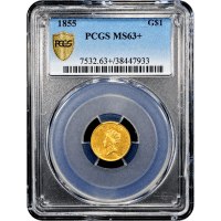 1855 Gold Dollar ($1) Obverse Slab Image