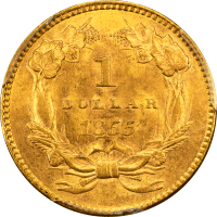 1855 Gold Dollar ($1) Reverse Image