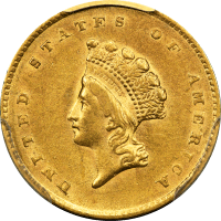 1855 Gold Dollar (G$1) OBVERSE Image