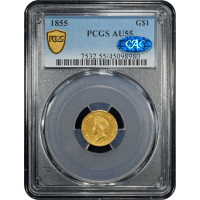 1855 Gold Dollar (G$1) SLAB Image
