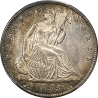 1855-O Seated Liberty Half Dollar (50c) Arrows Obverse Image