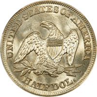 1855 Seated Liberty Half Dollar (50c) Arrows REVERSE Image