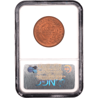 1856 Braided Hair Large Cent (1c) Upright 5 Reverse Slab Image