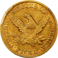 1856 Liberty Gold Half Eagle ($5) Reverse Image