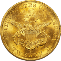 1856-S Liberty Gold Double Eagle ($20) S.S. Central America REVERSE Image
