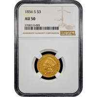 1856-S Three Dollar ($3) Obverse Slab Image