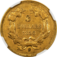 1856-S Three Dollar ($3) REVERSE Image