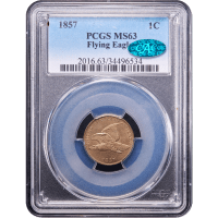 1857 Flying Eagle Cent (1c) Obverse Slab Image