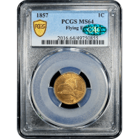 1857 Flying Eagle Cent (1c) SLAB Image