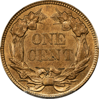 1857 Flying Eagle Cent (1c) REVERSE Image