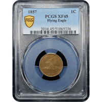 1857 Flying Eagle Cent (1c) Obverse Slab Image