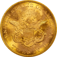 1857-S Liberty Gold Double Eagle ($20) S.S. Central America Reverse Image