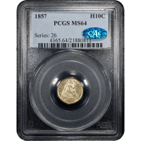 1857 Seated Liberty Half Dime (H10C) SLAB Image