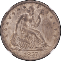 1857 Seated Liberty Half Dollar (50c) Obverse Image