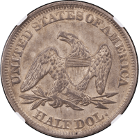 1857 Seated Liberty Half Dollar (50c) Reverse Image