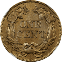 1858 Flying Eagle Cent (1c) Small Letters REVERSE Image