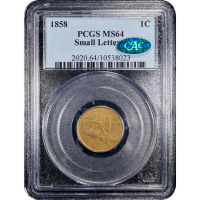 1858 Flying Eagle Cent (1c) Small Letters Obverse Slab Image