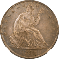 1858-O Seated Liberty Half Dollar (50c) Obverse Image