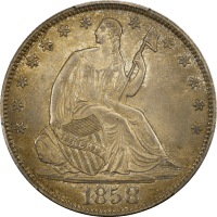 1858-O Seated Liberty Half Dollar (50c) OBVERSE Image