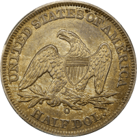 1858-O Seated Liberty Half Dollar (50c) REVERSE Image