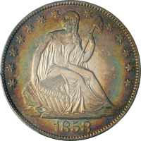 1858-O Seated Liberty Half Dollar (50c) OBVERSE Image