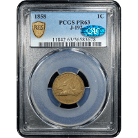 1858 Pattern Cent (1c) J-192 SLAB Image
